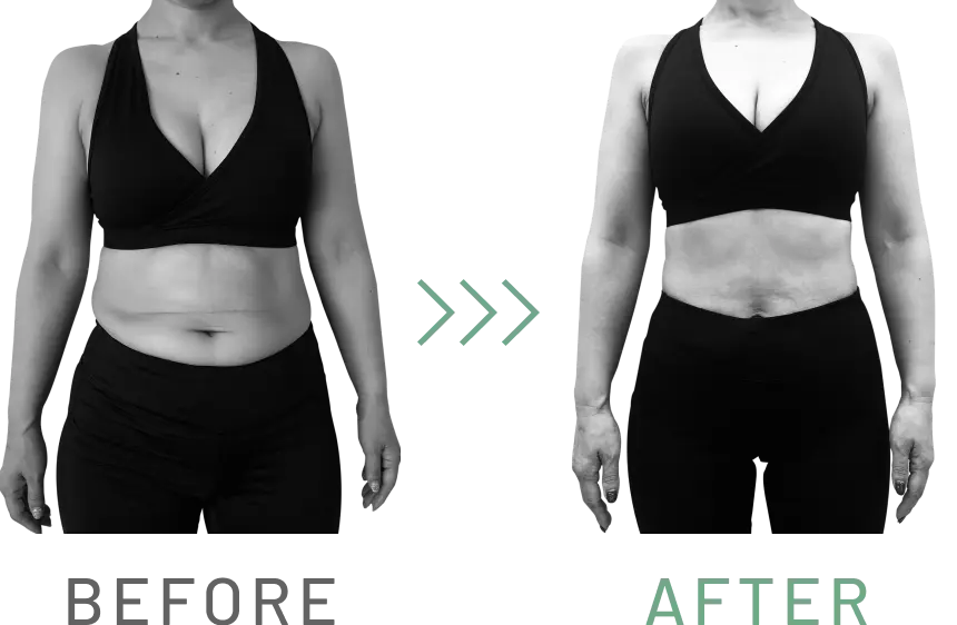 お腹まわりが痩せない悩みを解決 BEFORE AFTER